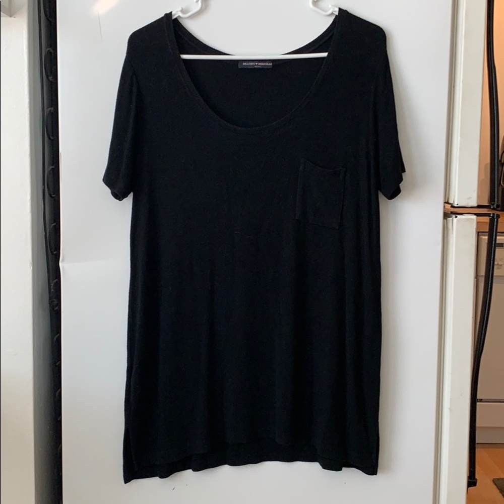 Brandy Melville black pocket tee